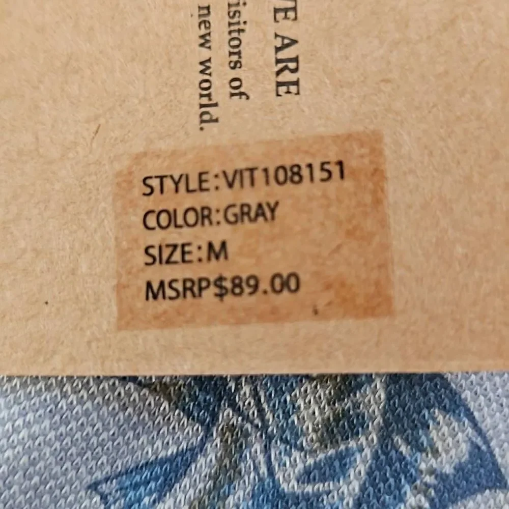 Visitor Premium Fish Print Polo Gray Medium